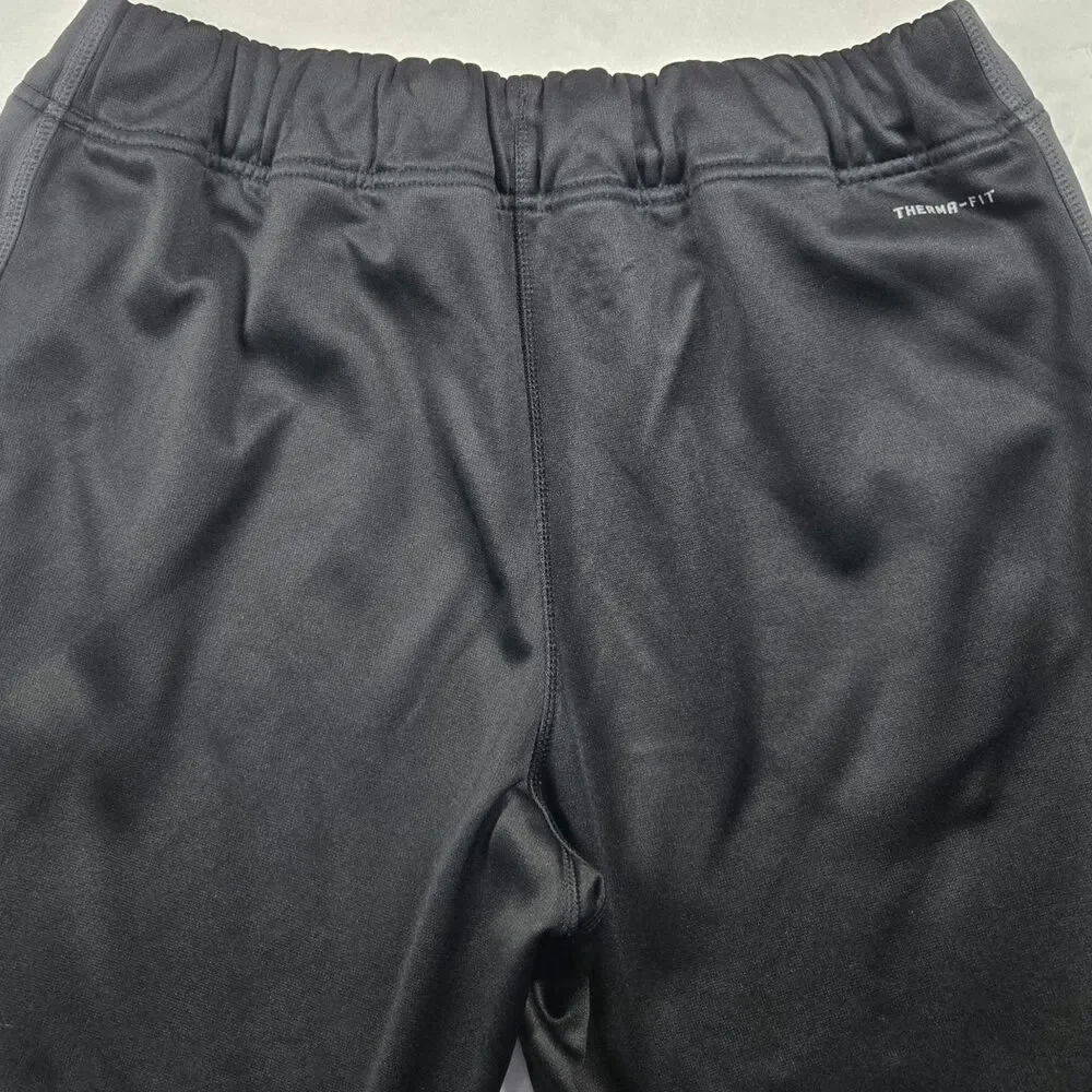 Nike Pants Size XL (32x30) Black Therma Fit Swoosh‎ Track Sweatpants Ankle Zip